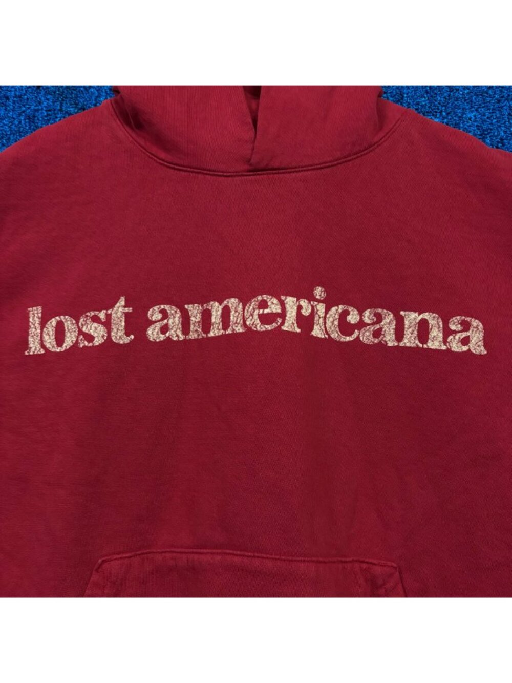 Machine Gun Kelly Lost Americans Red Oversized Hoodie Size Extra Large - Picture 2 of 4